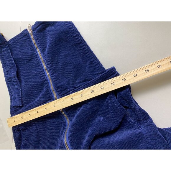 Rollas Navy Blue Corduroy Eastcoast Flare Overalls Women Size 25 Bib Western - Picture 8 of 16